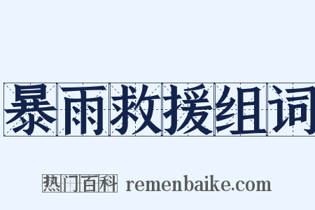 暴雨救援组词是什么意思的图片